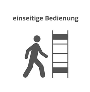 Regalbedienung einseitig